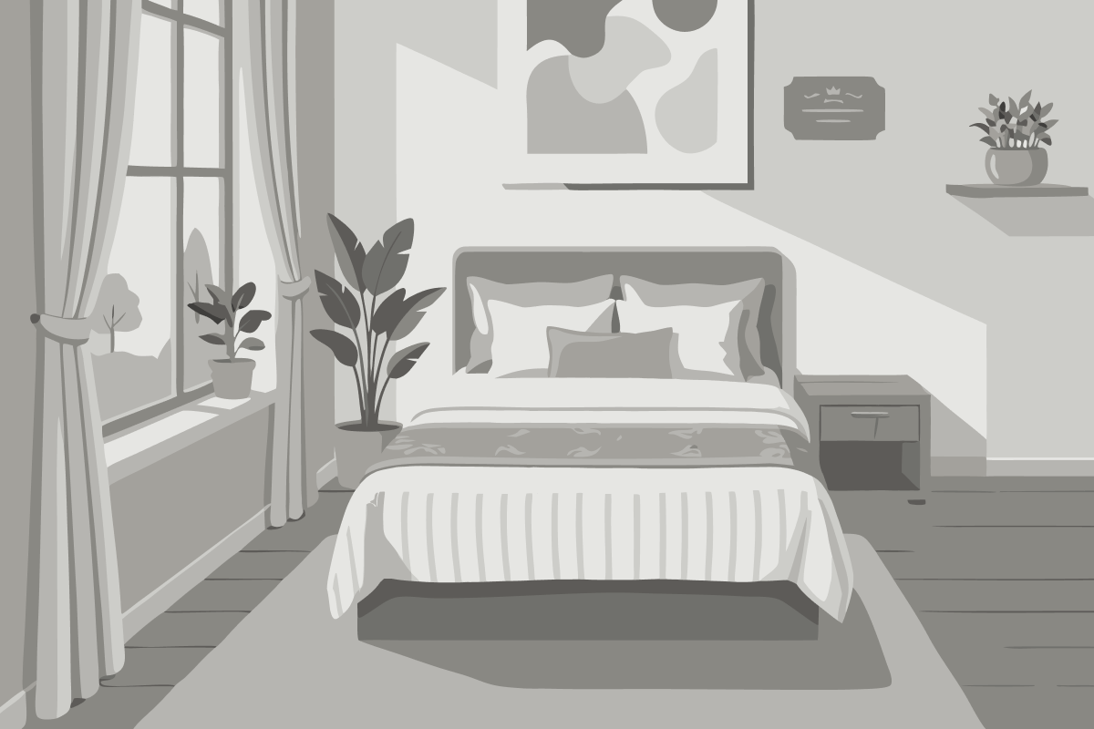 Cama en habitación femenina compartida de 4 camas